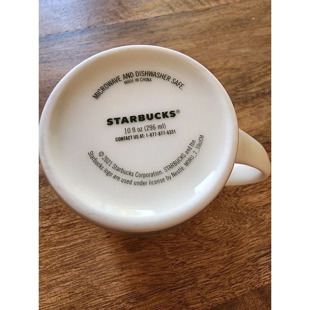 2021 Starbucks Green Stripes Siren Logo Coffee Cup Tea Mug | 10oz